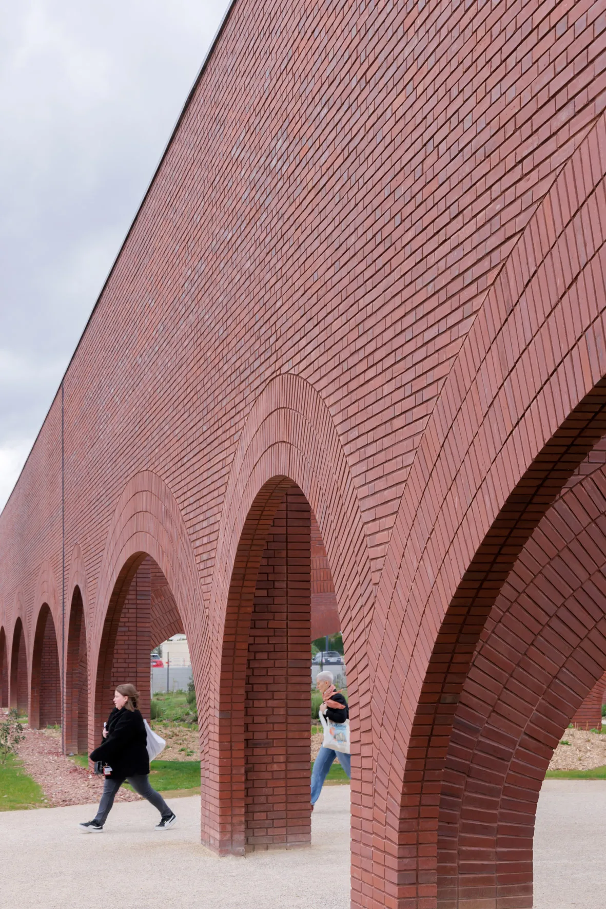 Hermès' workshop brick arches.