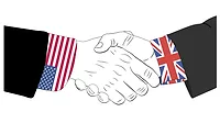 ShakingHands.jpg illustration of uk and us shaking hands