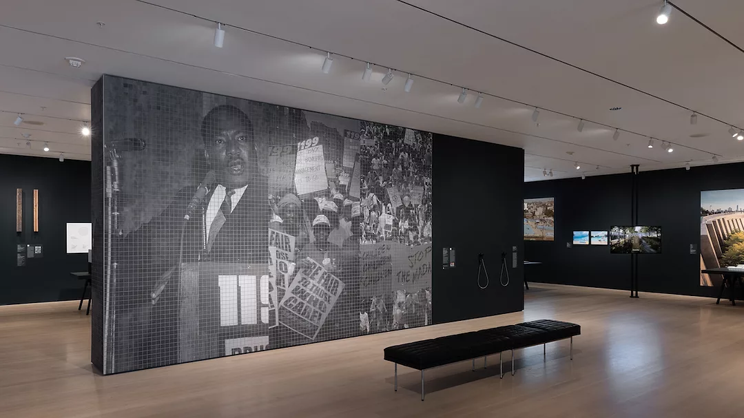 installation view of a design exhibition at MoMA