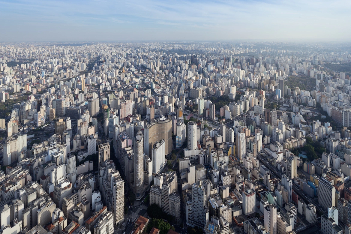aerial view of São Paulo, Brazil.