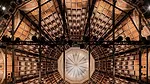 a timber gridshell roof in a theater