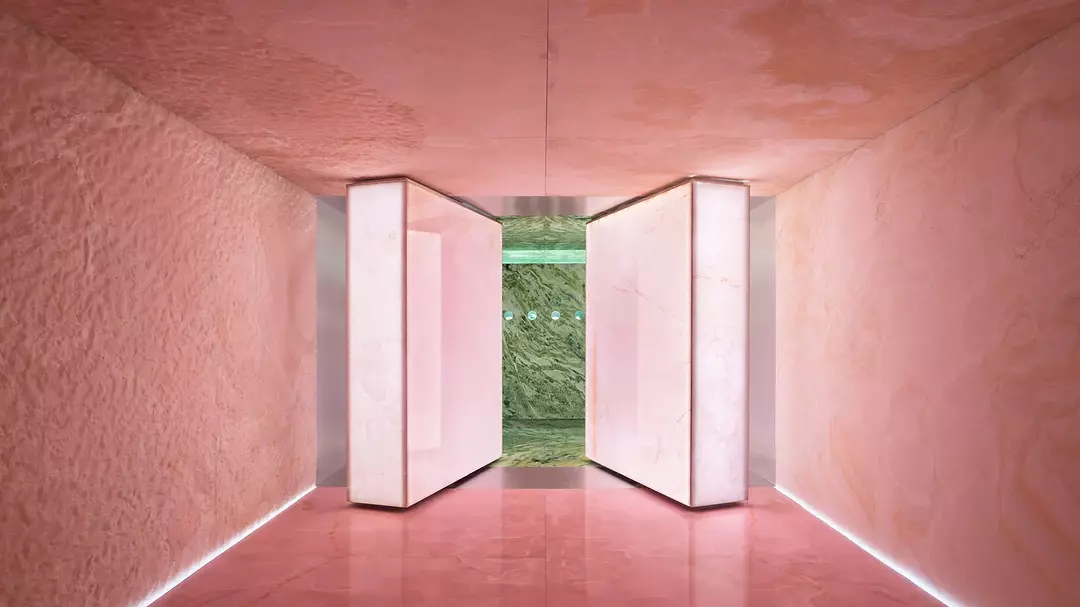 Best Installation award winners OMA and SolidNature's marble-and-onyx labyrinth