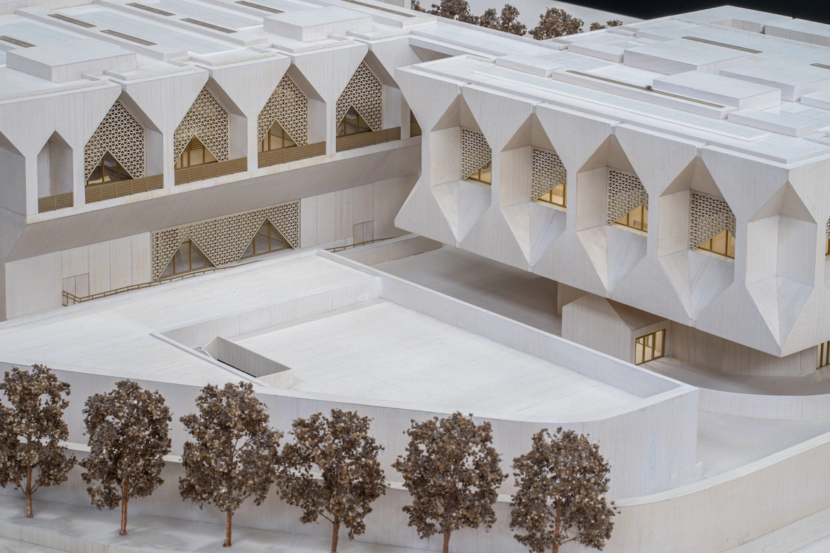 architectural model of a museum building.