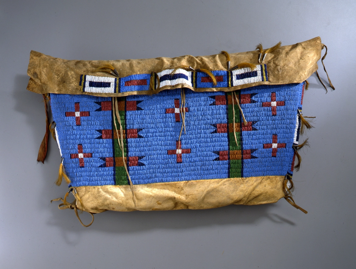 a native american beaded satchel