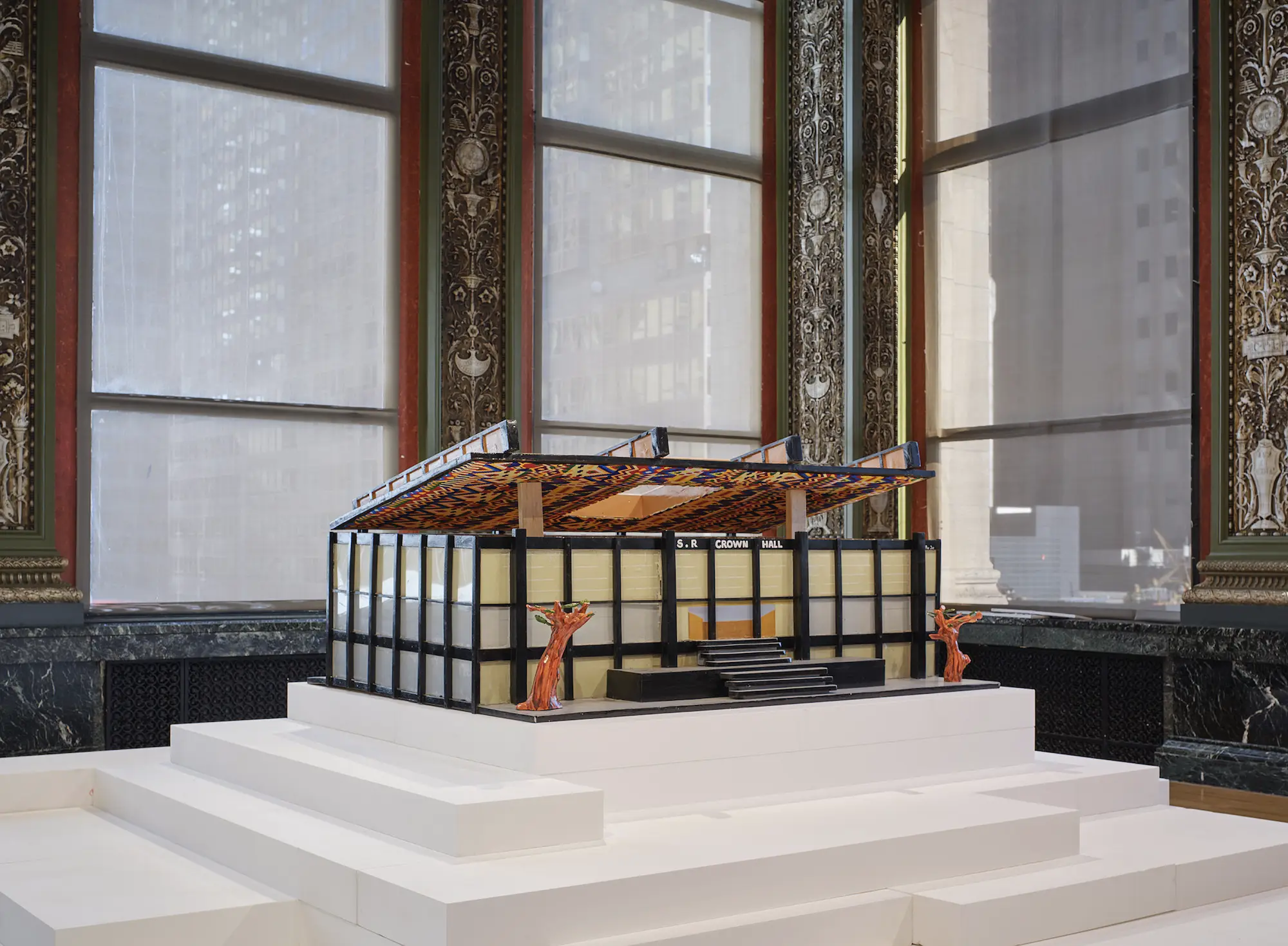 SOM creates spiral of algae bricks for the Chicago Architecture Biennial