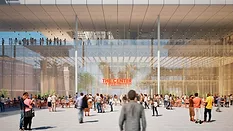 Main entry into the Edith & Martin Stein Public Lobby from The Piazza_Credit, RPBW.jpg