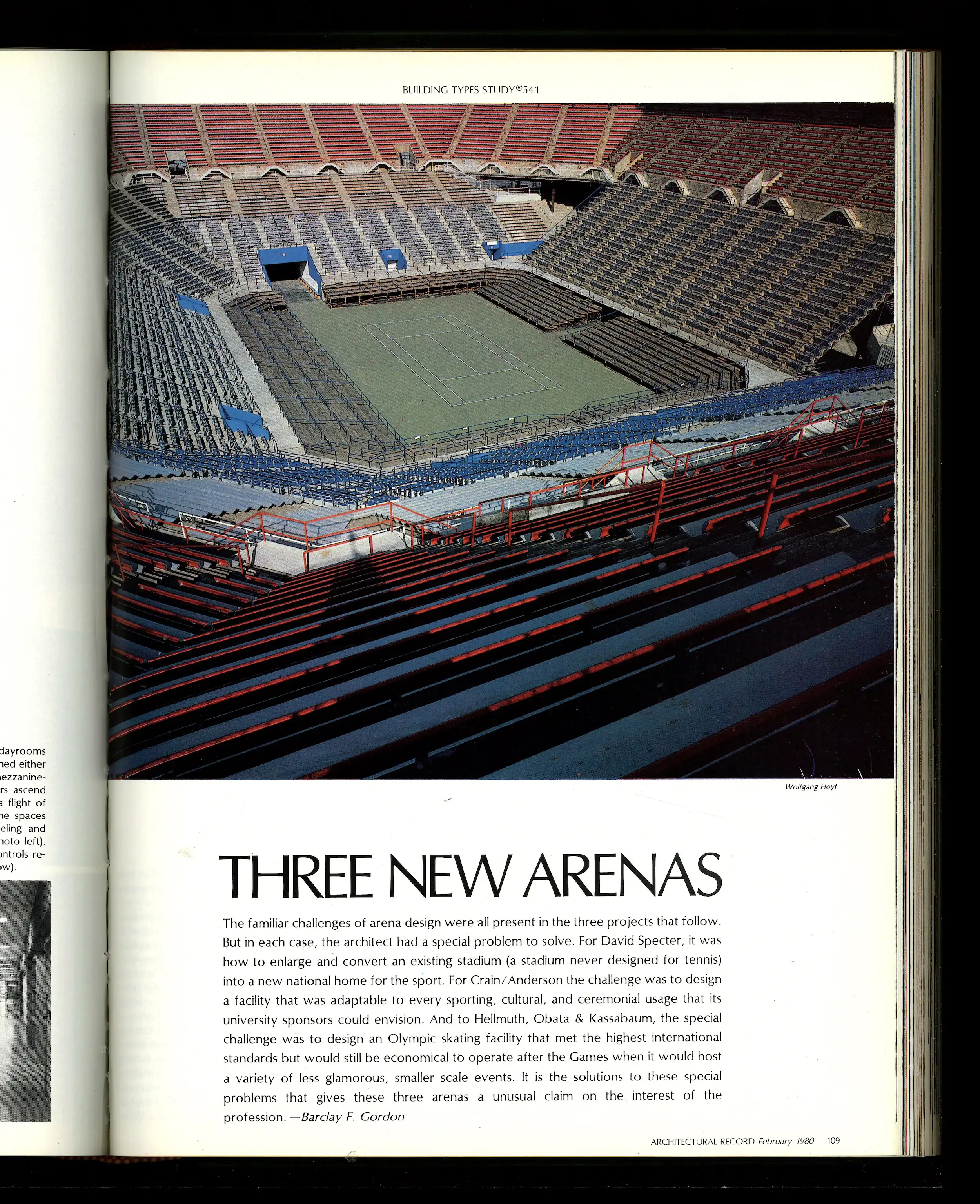 USTA National Tennis Center, Architectural Record 2/1980