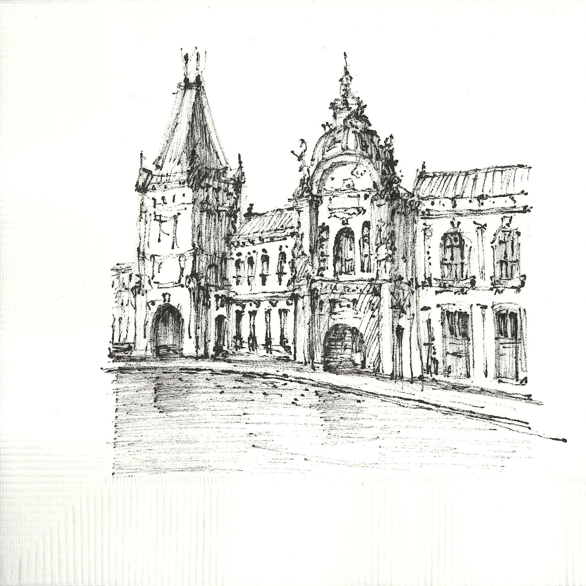 Sketch of building.
