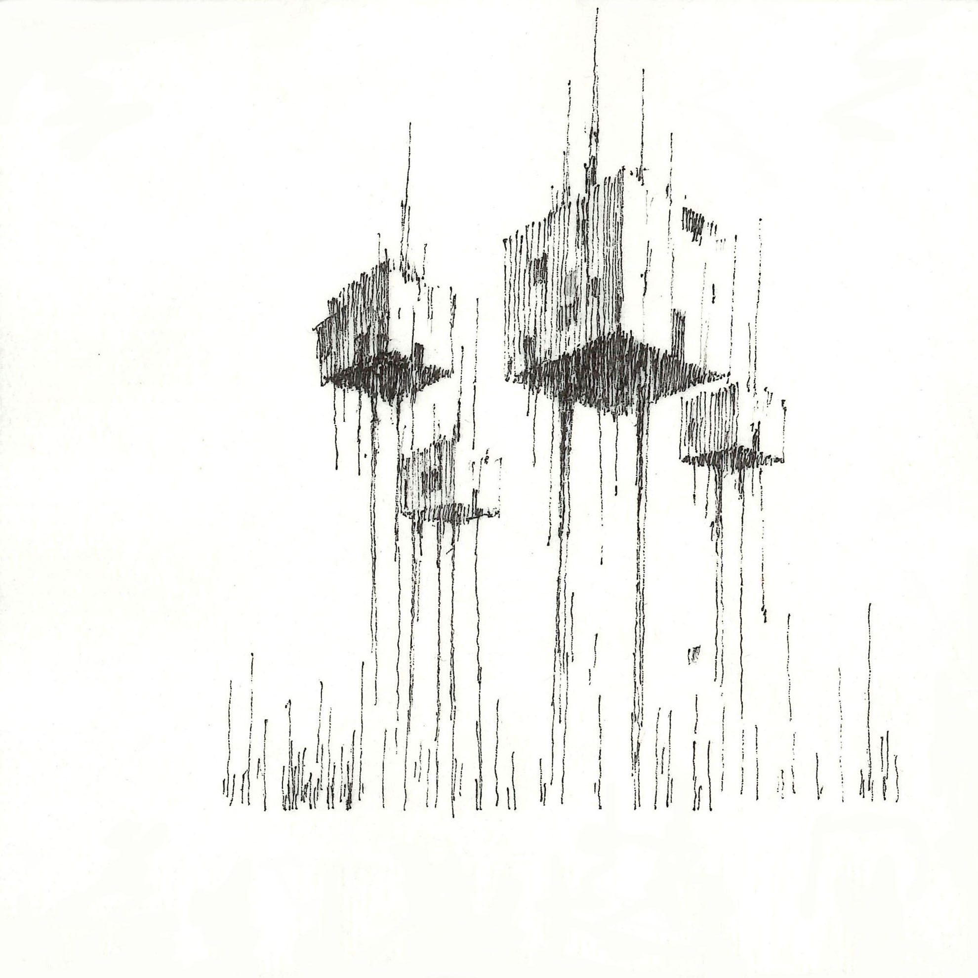 Abstract sketch of cubes.