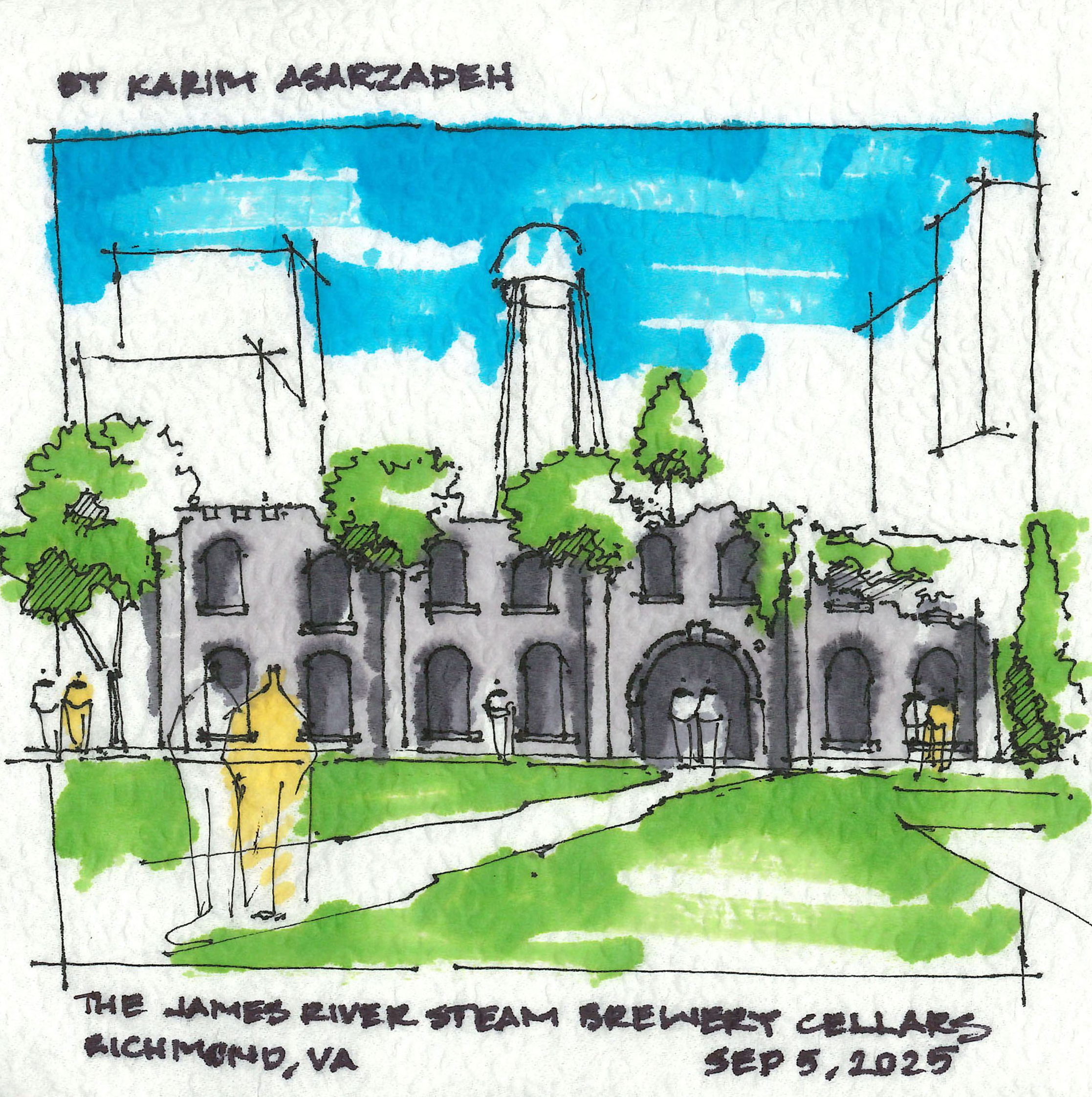 Sketch of the James Steam Brewery.