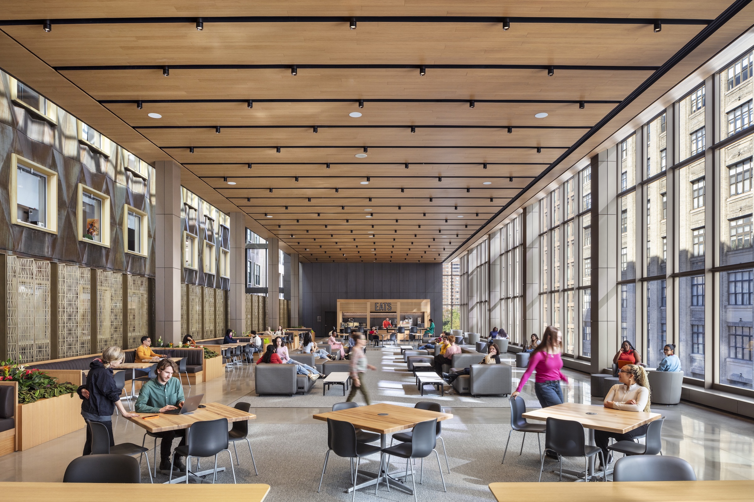 Image of student commons within Joyce F. Brown Academic Building.