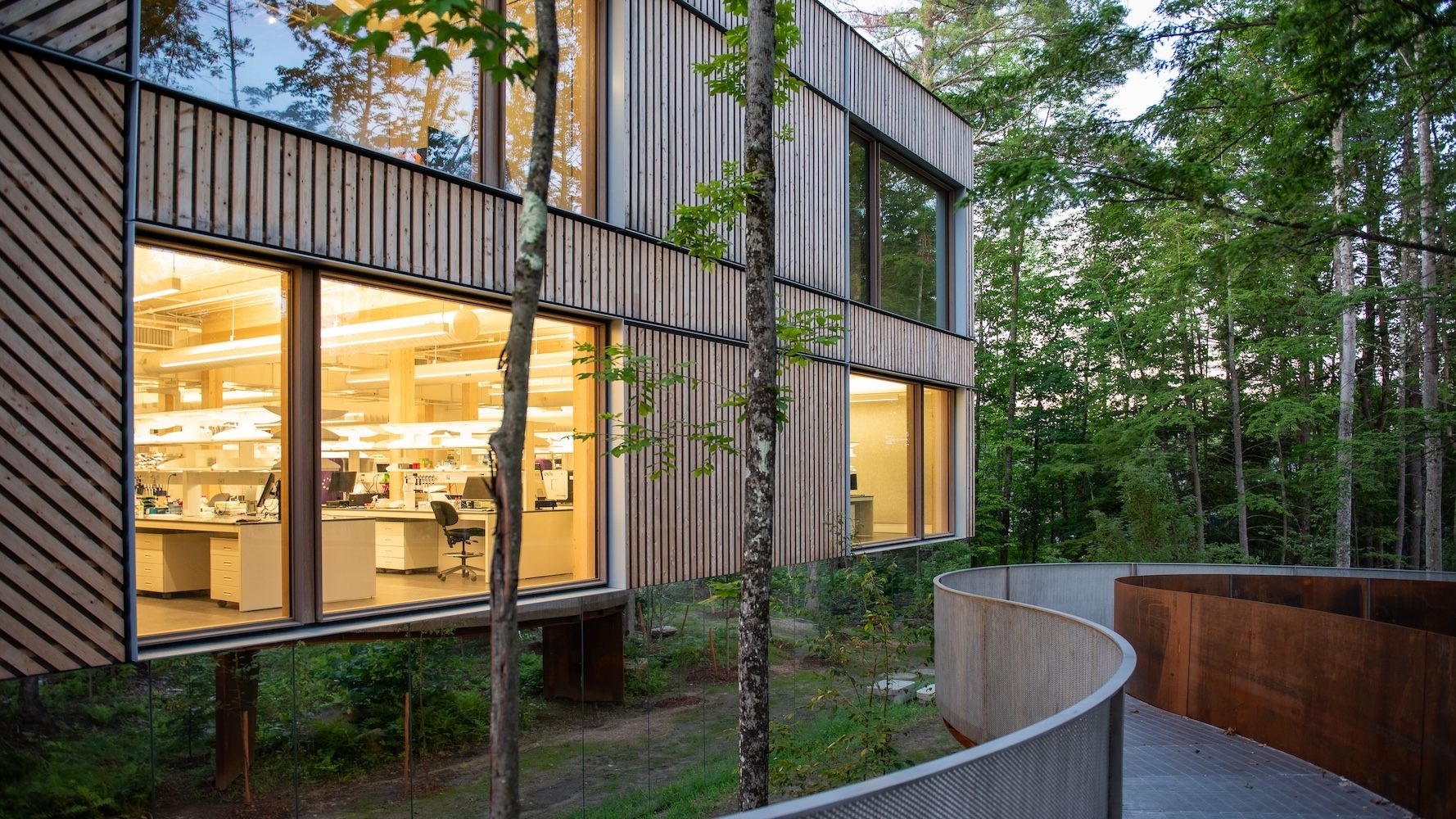 A Biotech Firm's New Wood-Clad Lab Building Melds into Its Rural