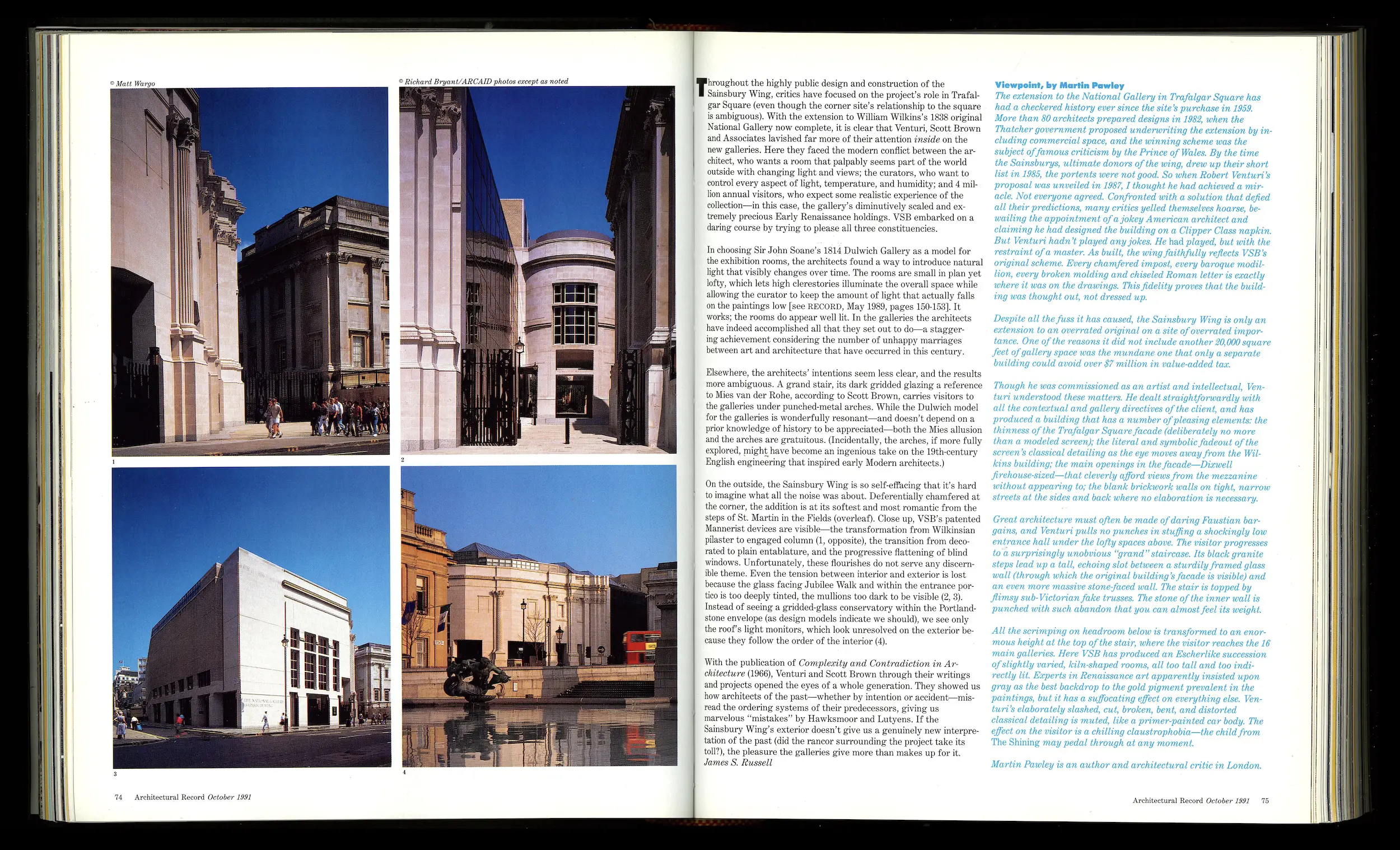 from the architectural record archives, sainsbury wing.