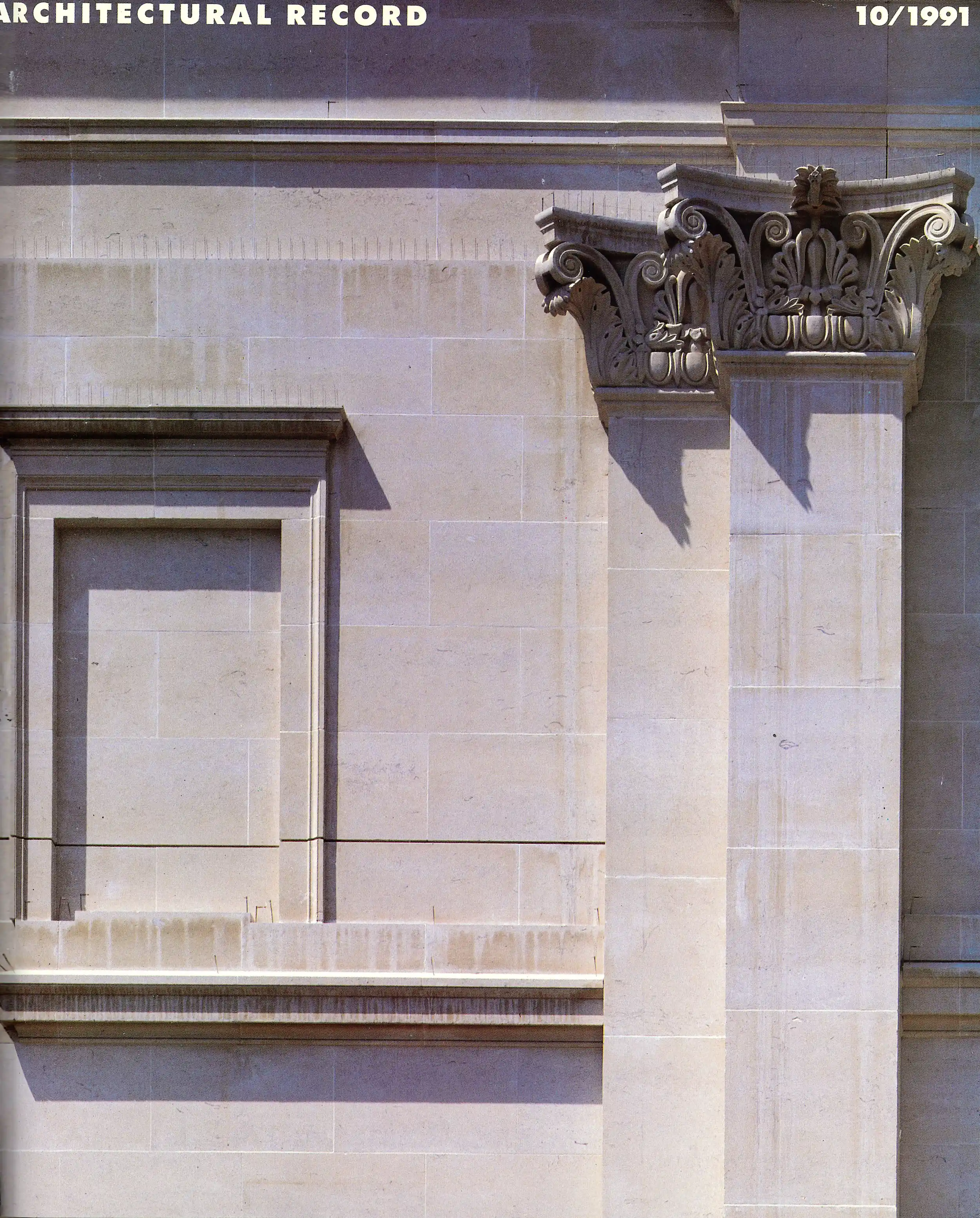 architectural record cover, october 1991.
