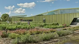 A garden at the Thaden School in Bentonville, Arkansas