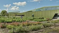 A garden at the Thaden School in Bentonville, Arkansas
