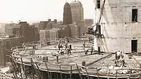 Marina Towers historic construction photo