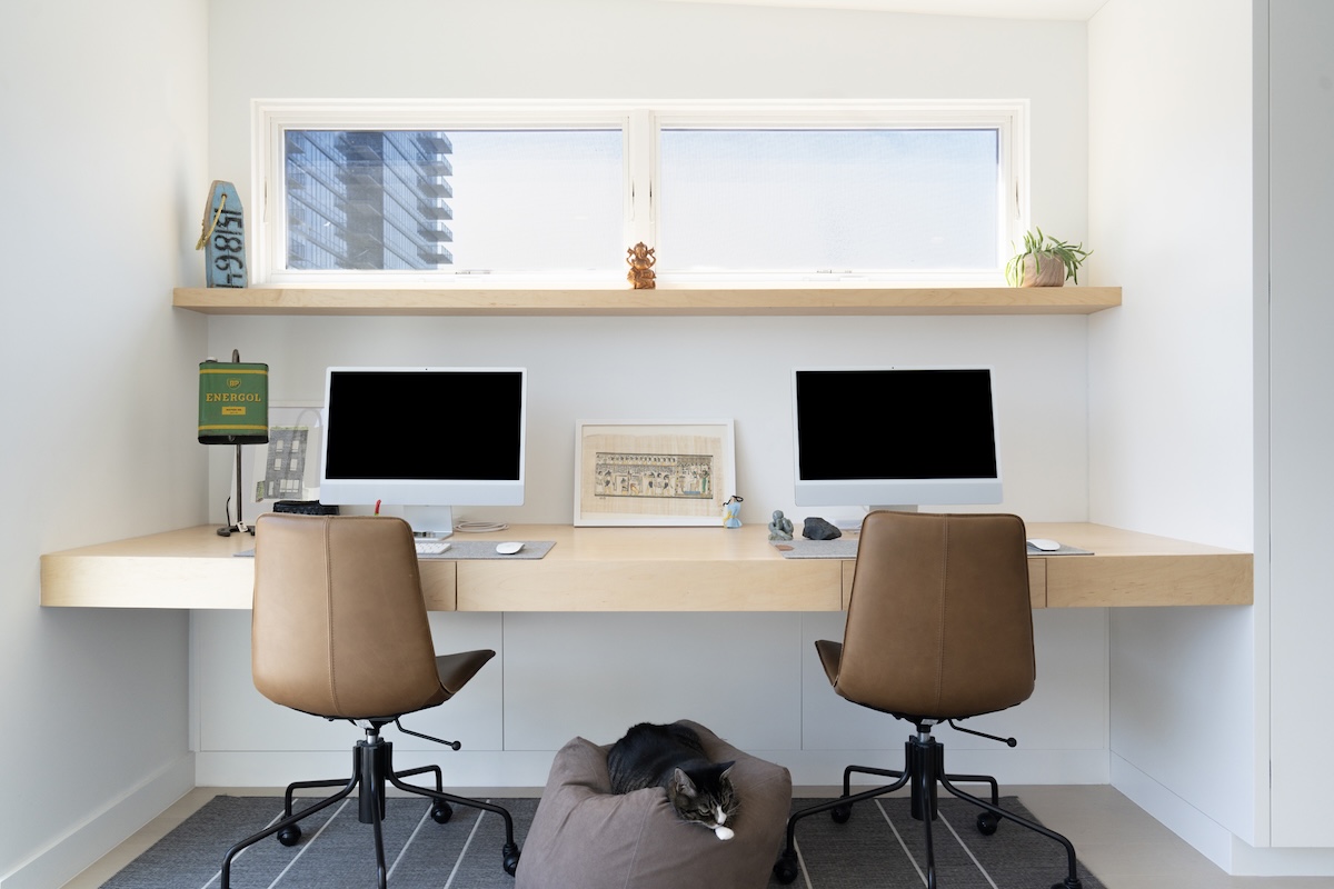 Image of Gowanus Townhouse home office.