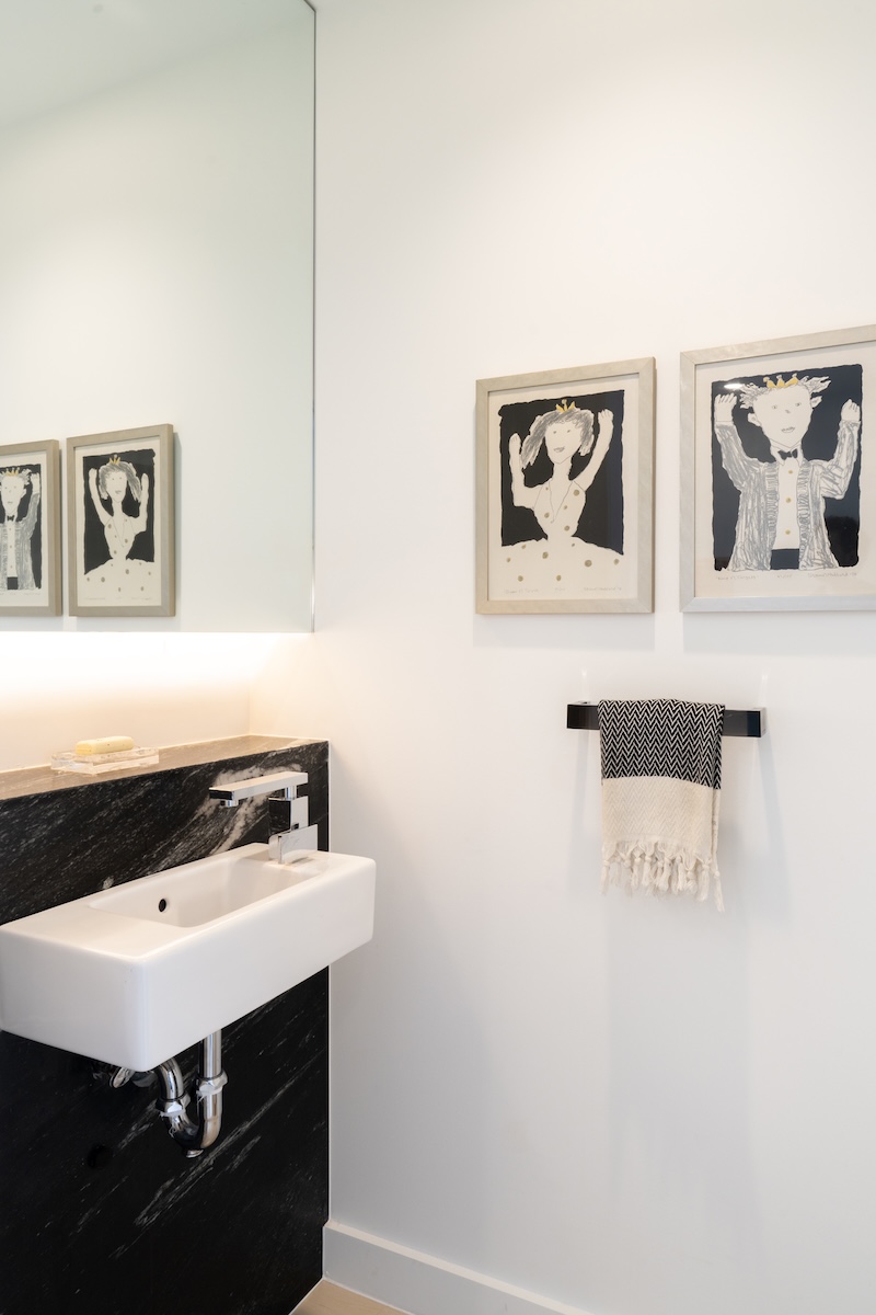 A powder room within the Gowanus Townhouse.