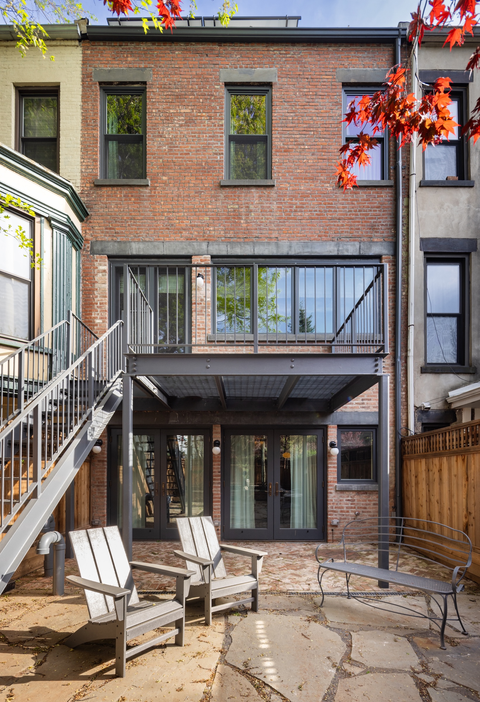 Image of the house's rear yard.