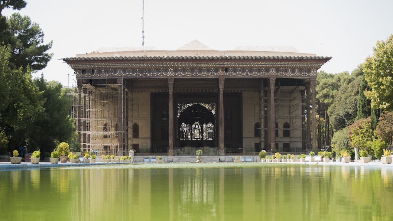 Chehel Sotoun pavilion in Isfahan, Iran