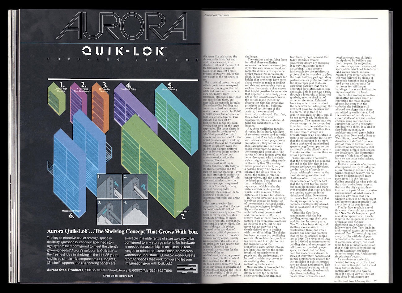 Architectural Record, January 1984