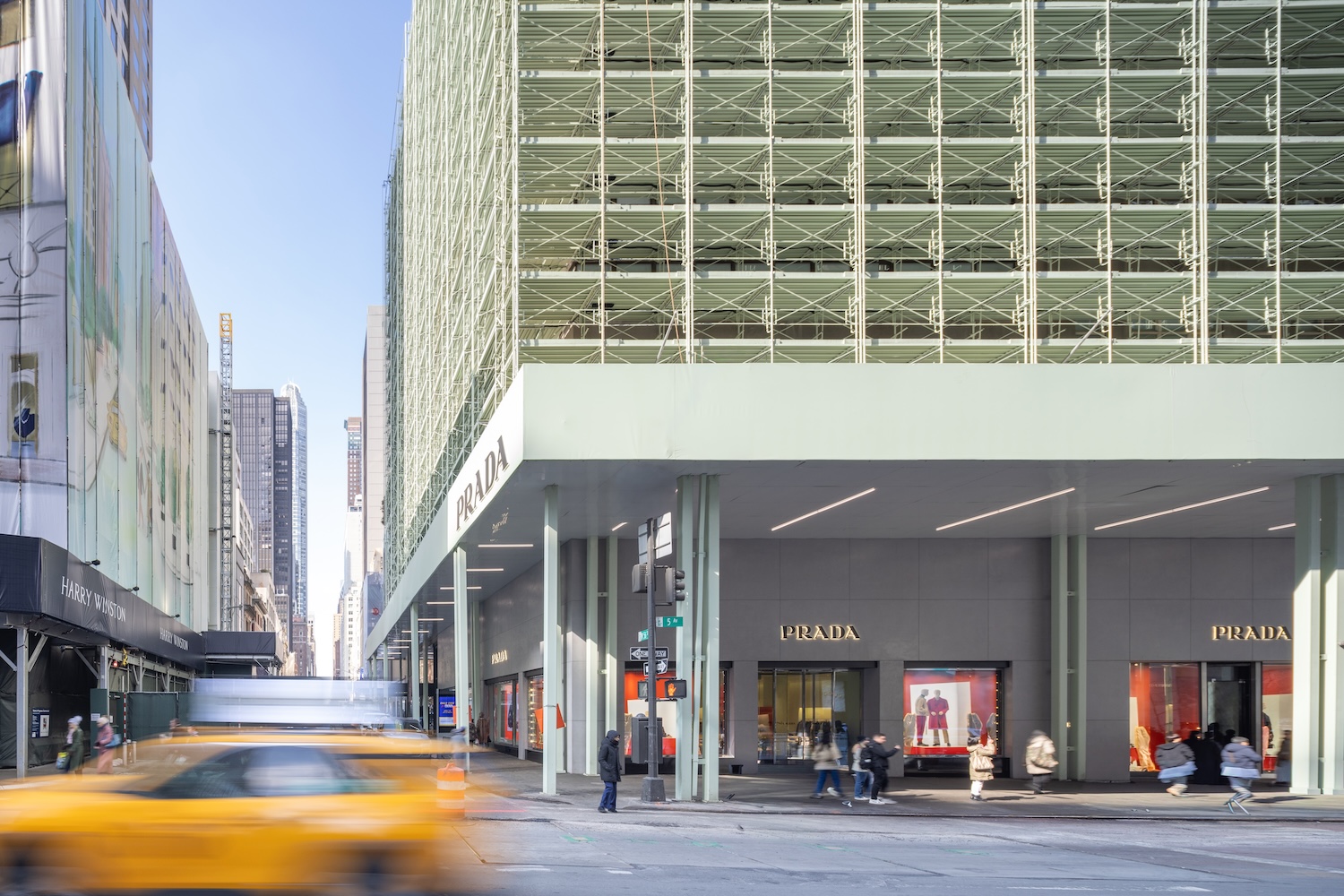 prada new york scaffolding 