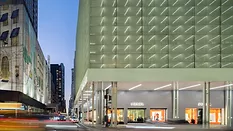 Prada store scaffold installation, New York