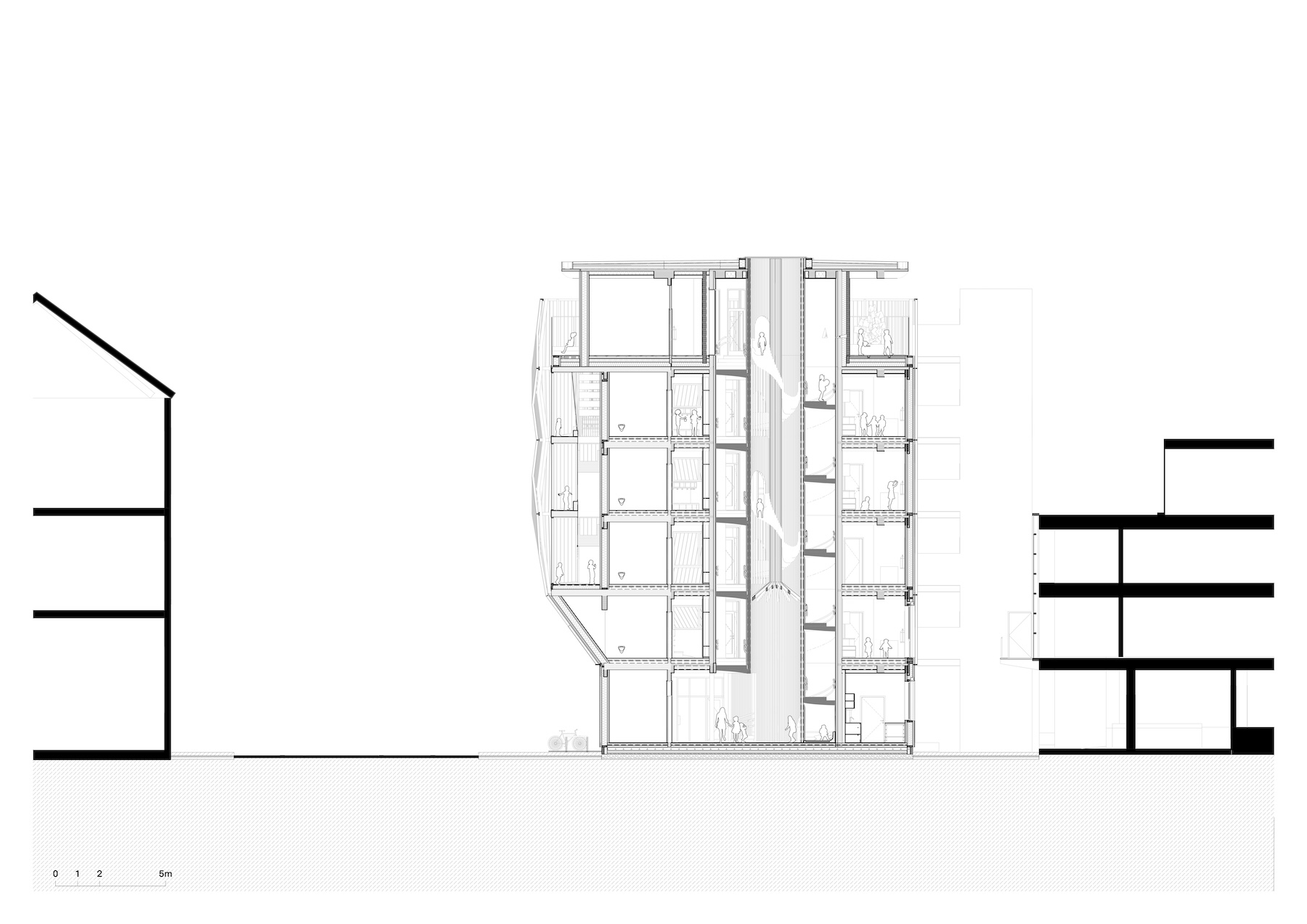 Drawing of daycare center, at the Technical University of Munich