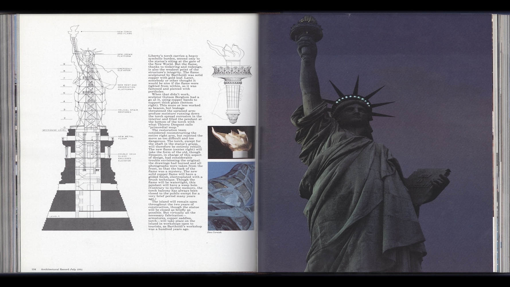 Restoring the Statue of Liberty, July 1984