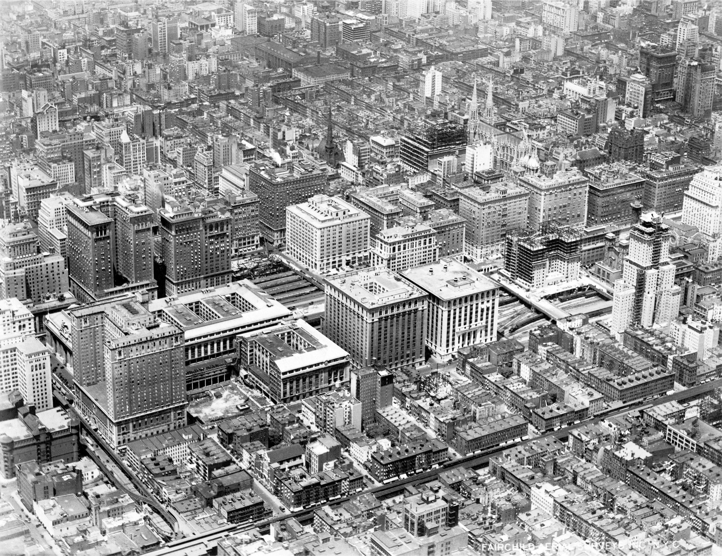 Aerial image of Terminal City.