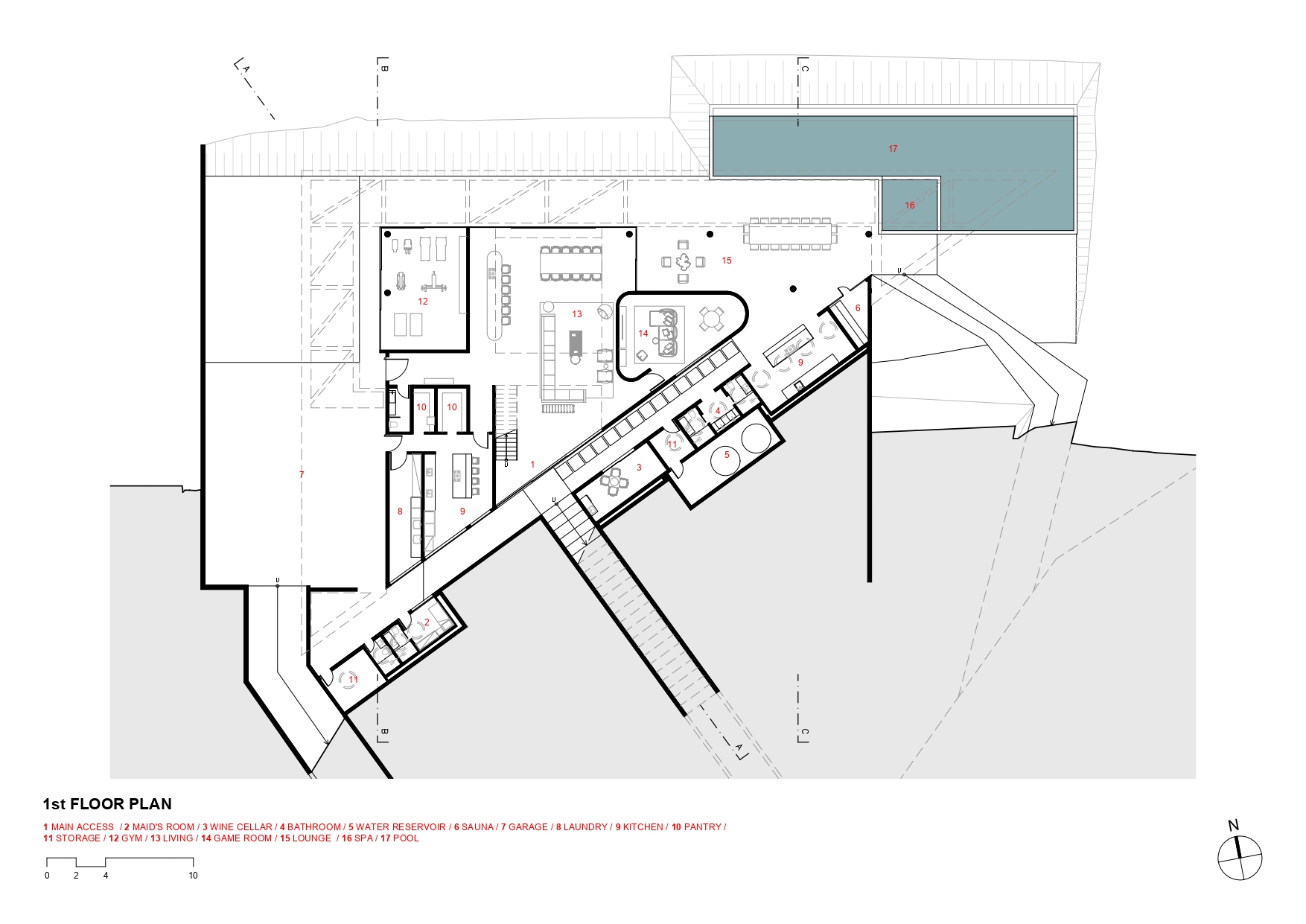 Tangram House drawing