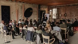 Mario Nanni leads a workshop about light. 