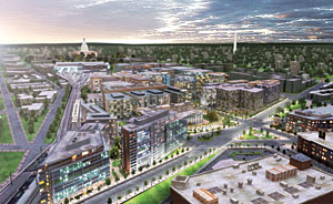 Developers have drawn up plans to build a mixed-use neighborhood in the NoMA area in Washington, D.C. 