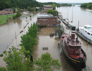 Irene's Blow: The Hudson River Maritime Museum and Tugboat Mathilda, also part of the museum, suffered severe flooding from 2011's Hurricane Irene.