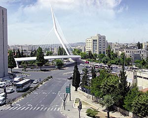 Santiago Calatrava-designed suspension bridge
