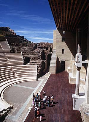 an ancient Roman theater in Sagunto, Spain