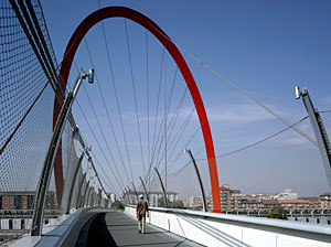 The Olympic Pedestrian Bridge in Turin