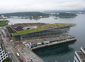 A 6-acre green roof tops a 338,000-square-foot addition to the Vancouver Convention Centre. 