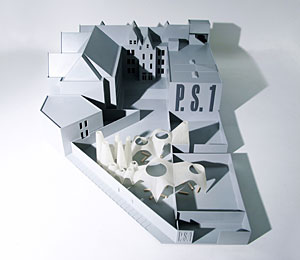 Model of afterparty, the winning project of the 2009 MoMA/P.S.1 Young Architects Program, by the firm MOS.